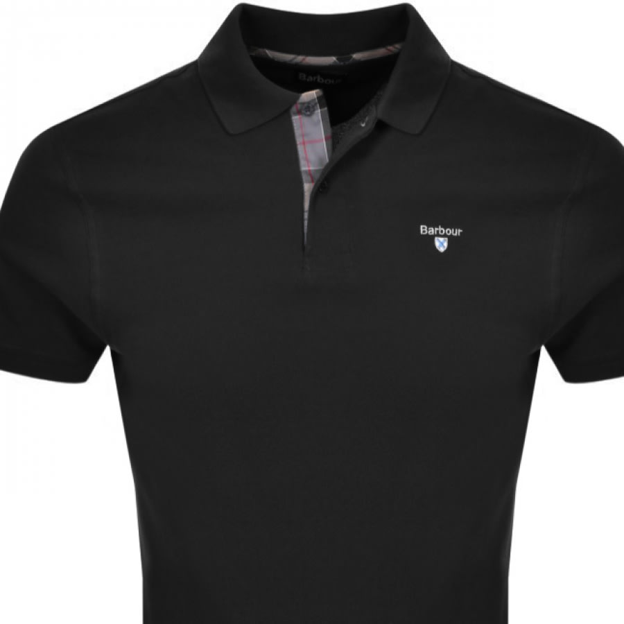 Alternative Image for ProductBarbour Pique Polo T Shirt Black2